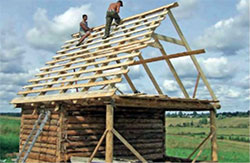 Баня: строительство крыши